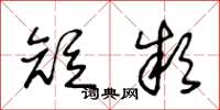 王冬龄短款草书怎么写