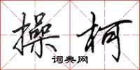 田英章操柯行书怎么写