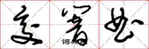 刘少英交响曲草书怎么写