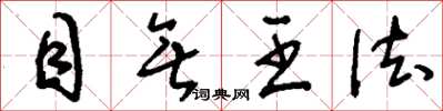 刘少英目无王法草书怎么写
