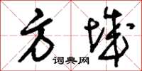 刘少英方城草书怎么写