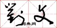 刘少英对文草书怎么写