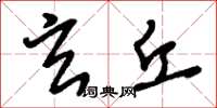 刘少英玄丘草书怎么写