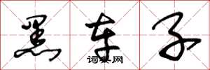 王冬龄黑车子草书怎么写