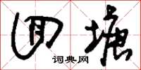刘少英回塘草书怎么写