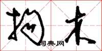 刘少英拘木草书怎么写