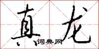 钱沛云真龙行书怎么写