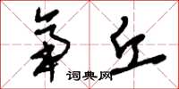 刘少英帝丘草书怎么写