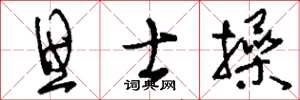 刘少英思士操草书怎么写