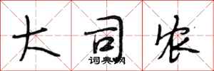段相林大司农行书怎么写