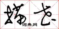刘少英描花草书怎么写