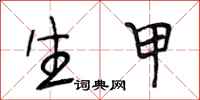 段相林生甲行书怎么写