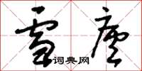 刘少英雪庐草书怎么写