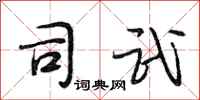 段相林司武行书怎么写