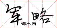 段相林军略行书怎么写