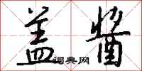 钱沛云盖酱行书怎么写