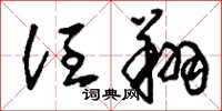 刘少英汪翔草书怎么写