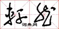刘少英轩然草书怎么写