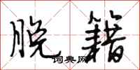段相林脱籍行书怎么写