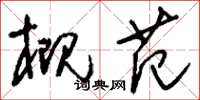 刘少英概范草书怎么写