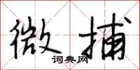 段相林微捕行书怎么写