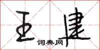 段相林王建行书怎么写