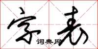 朱锡荣字表草书怎么写