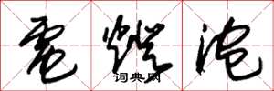 朱锡荣电灯泡草书怎么写