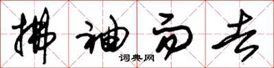 朱锡荣拂袖而去草书怎么写