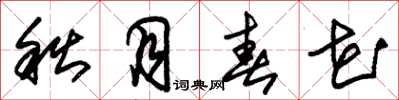 朱锡荣秋月春花草书怎么写