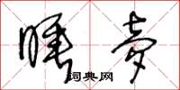 王冬龄睡梦草书怎么写