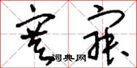 刘少英寞寂草书怎么写