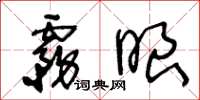 王冬龄雾眼草书怎么写