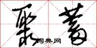 刘少英聚蓄草书怎么写