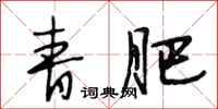 段相林青肥行书怎么写