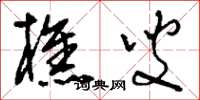 刘少英樵叟草书怎么写