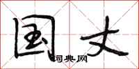 段相林国丈行书怎么写