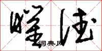 刘少英曜德草书怎么写