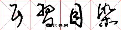 刘少英耳习目染草书怎么写