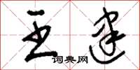 刘少英王建草书怎么写