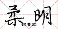 段相林柔明行书怎么写