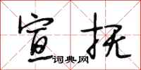 段相林宣抚行书怎么写