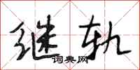 段相林继轨行书怎么写