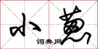 朱锡荣小葱草书怎么写