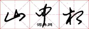 朱锡荣山中相草书怎么写