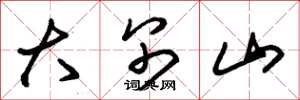 朱锡荣大别山草书怎么写