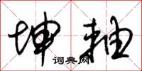 朱锡荣坤轴草书怎么写