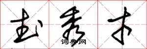 朱锡荣武秀才草书怎么写