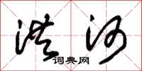 朱锡荣洪河草书怎么写