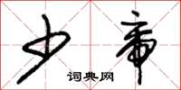 朱锡荣少帝草书怎么写